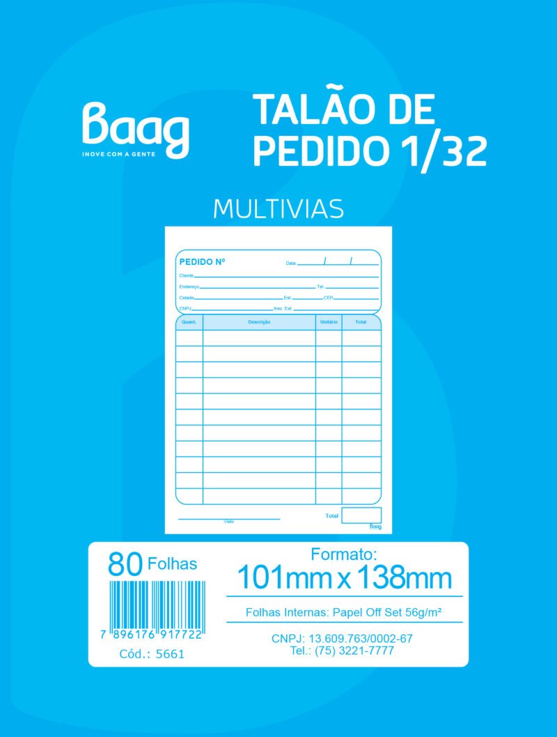TALAO PEDIDO S/COPIA PQ 1X10